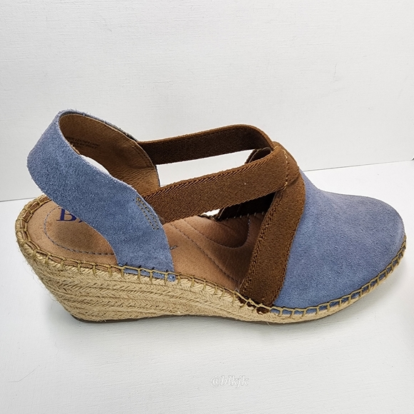 Born Suede Espadrilles Size 8 EUC *Blue/Brown* - Picture 1 of 9